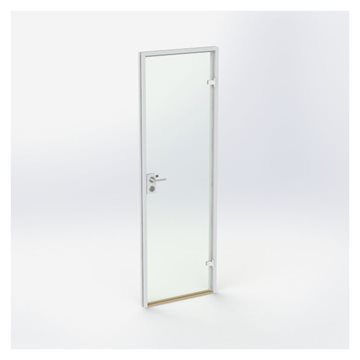 Glassdør - Hvit - M7: 690 x 2090 mm